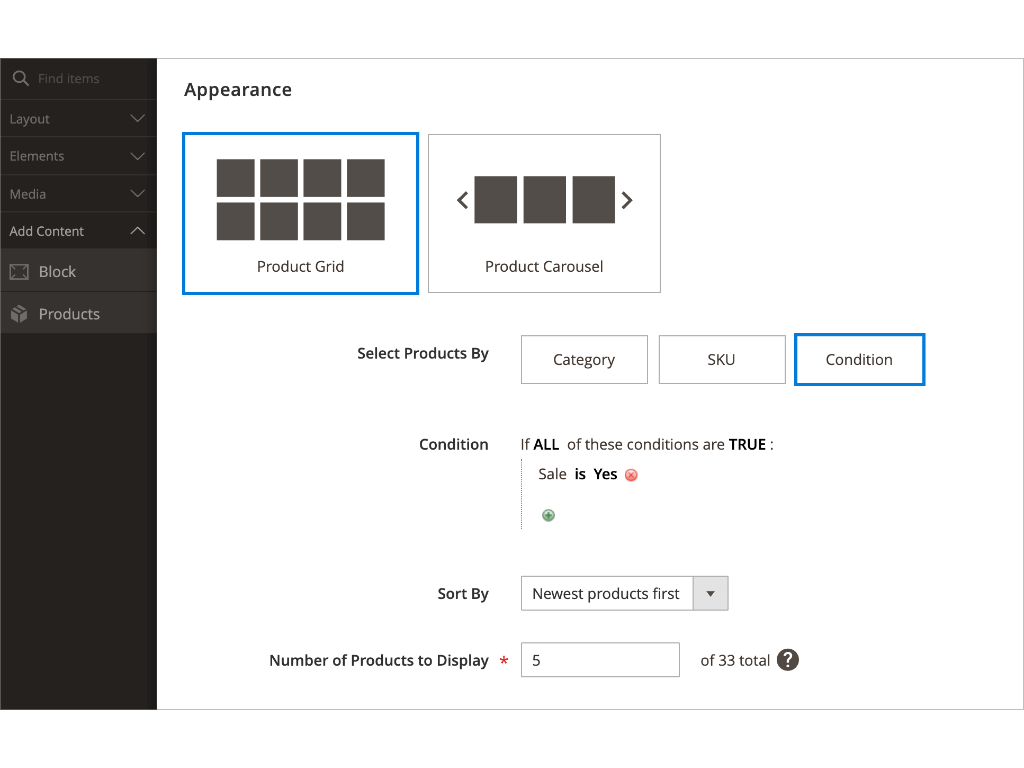 Dynamic content based on conditions with Magento Page Builder