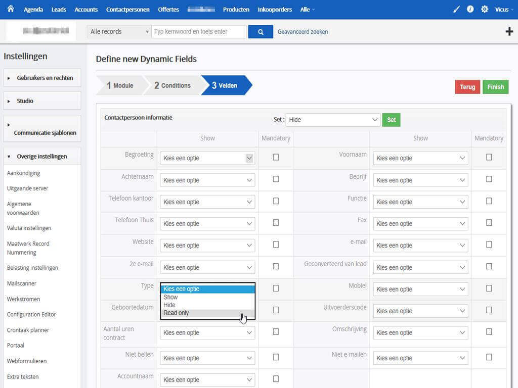 Dynamic Fields Module